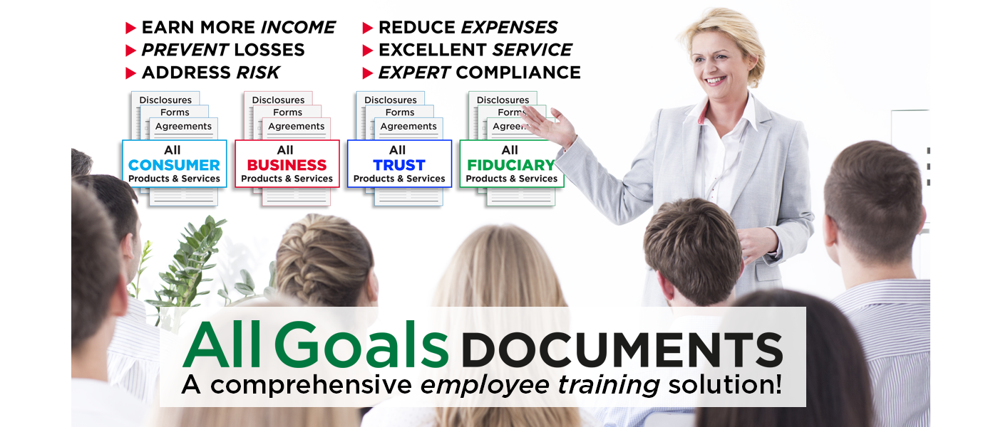 Female trainer teaching All Goals Document